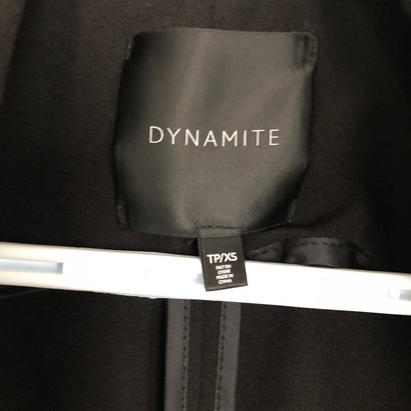 Dynamite open black blazer vest pockets xs - Picture 3 of 5